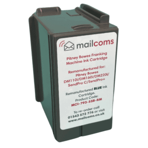 Pitney Bowes SendPro+ Ink Cartridge - Remanufactured Mailmark Blue