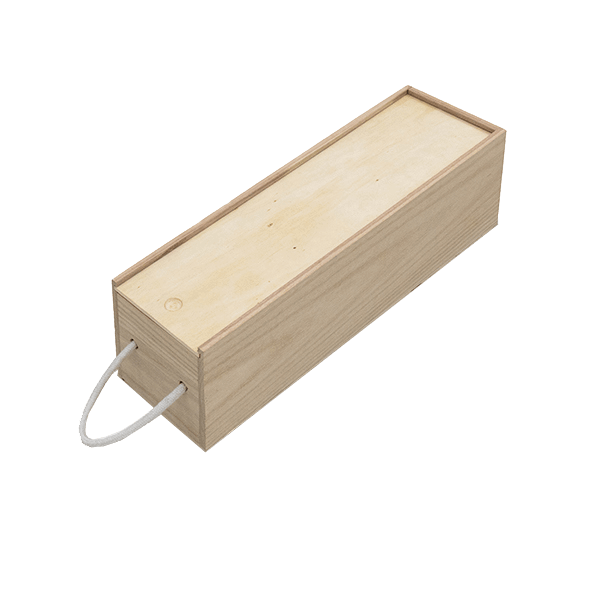 Wooden Wine Bottle Box - 335x95x95mm