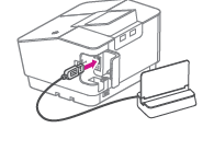 Connecting the scale USB cable on the Mailsend Lite Connecting the scale USB cable on the Mailsend Lite