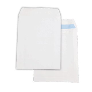 400 White Gummed Plain (Non Window) Envelopes (305mm x 248mm)