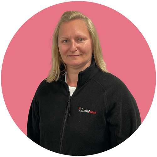 Sara Beach, Mailcoms franking machine adviser