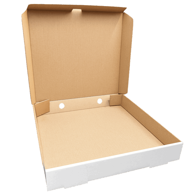 White 12" (Inch) Takeaway Pizza Box - 305x305x38mm
