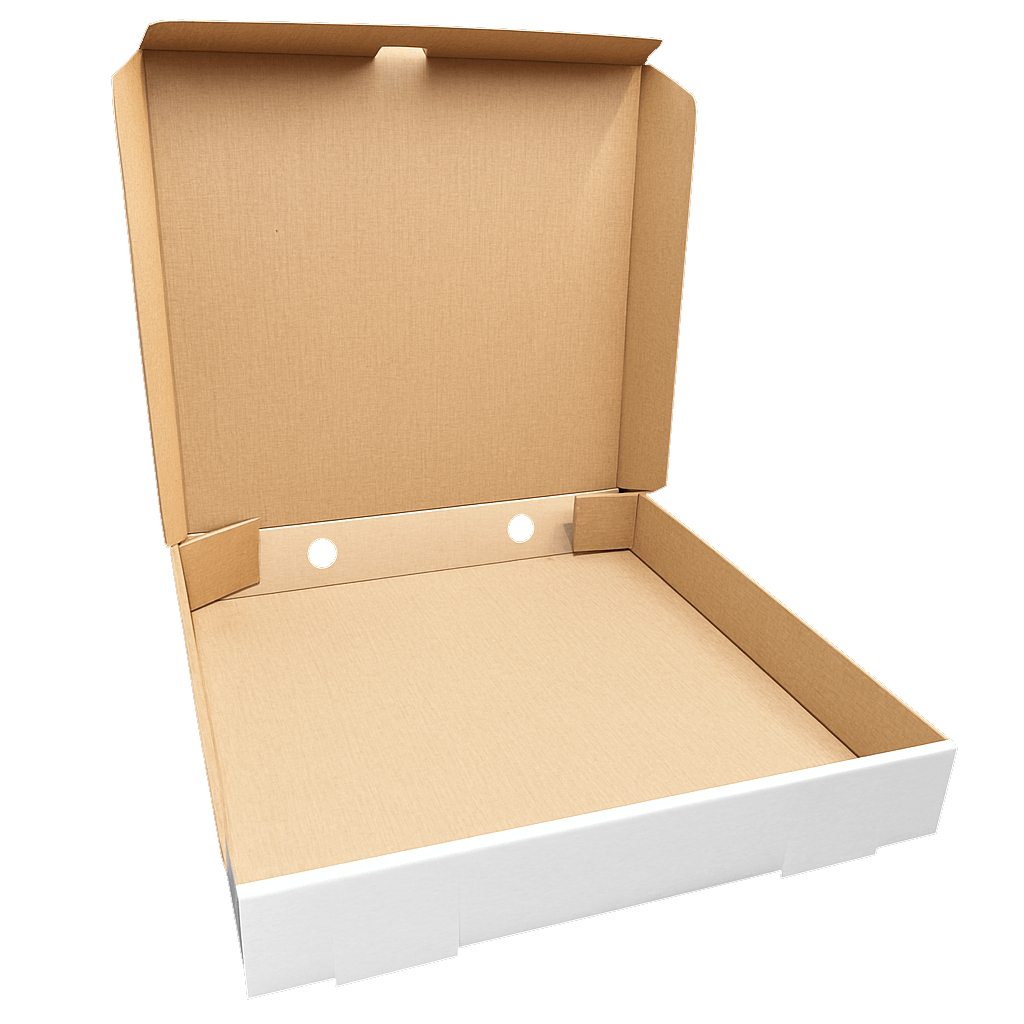 White 12" (Inch) Takeaway Pizza Box - 305x305x38mm