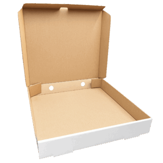 White 9" (Inch) Takeaway Pizza Box - 229x229x38mm